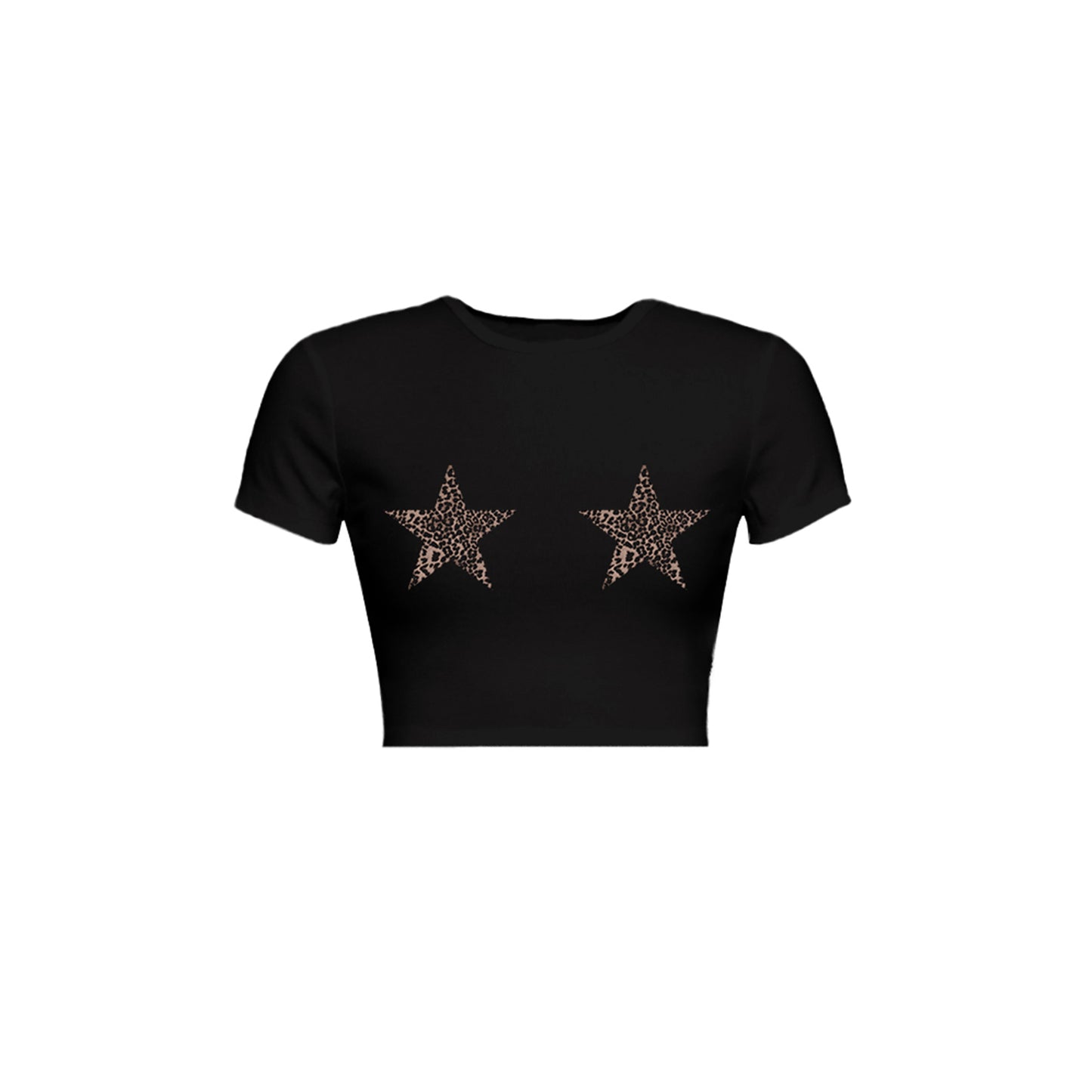 Babe Top Leopard Stars Czarny