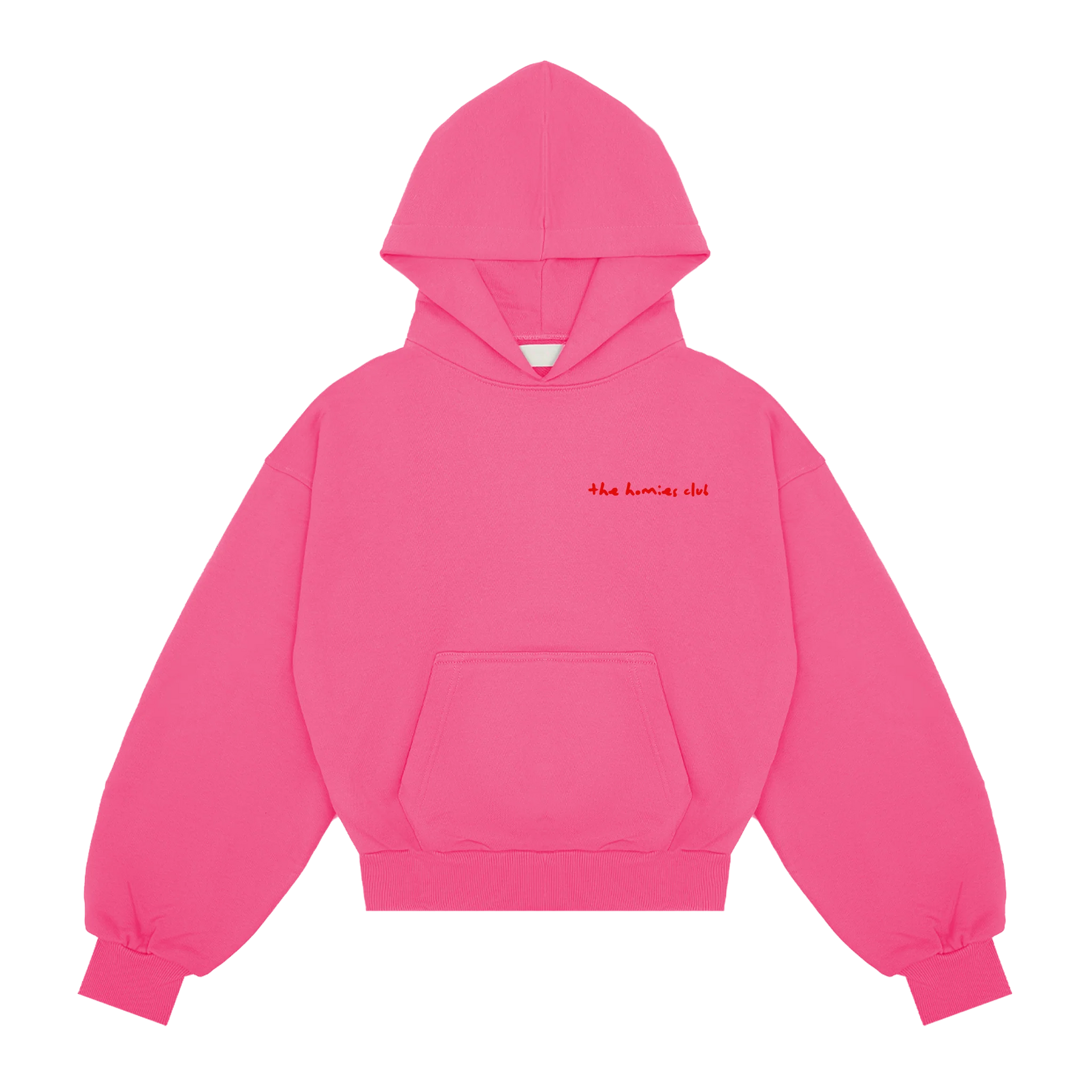 Einfacher Fuchsia Hoodie