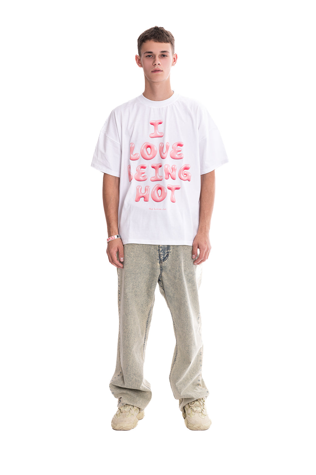 T-Shirt I Love Being Hot Weiß