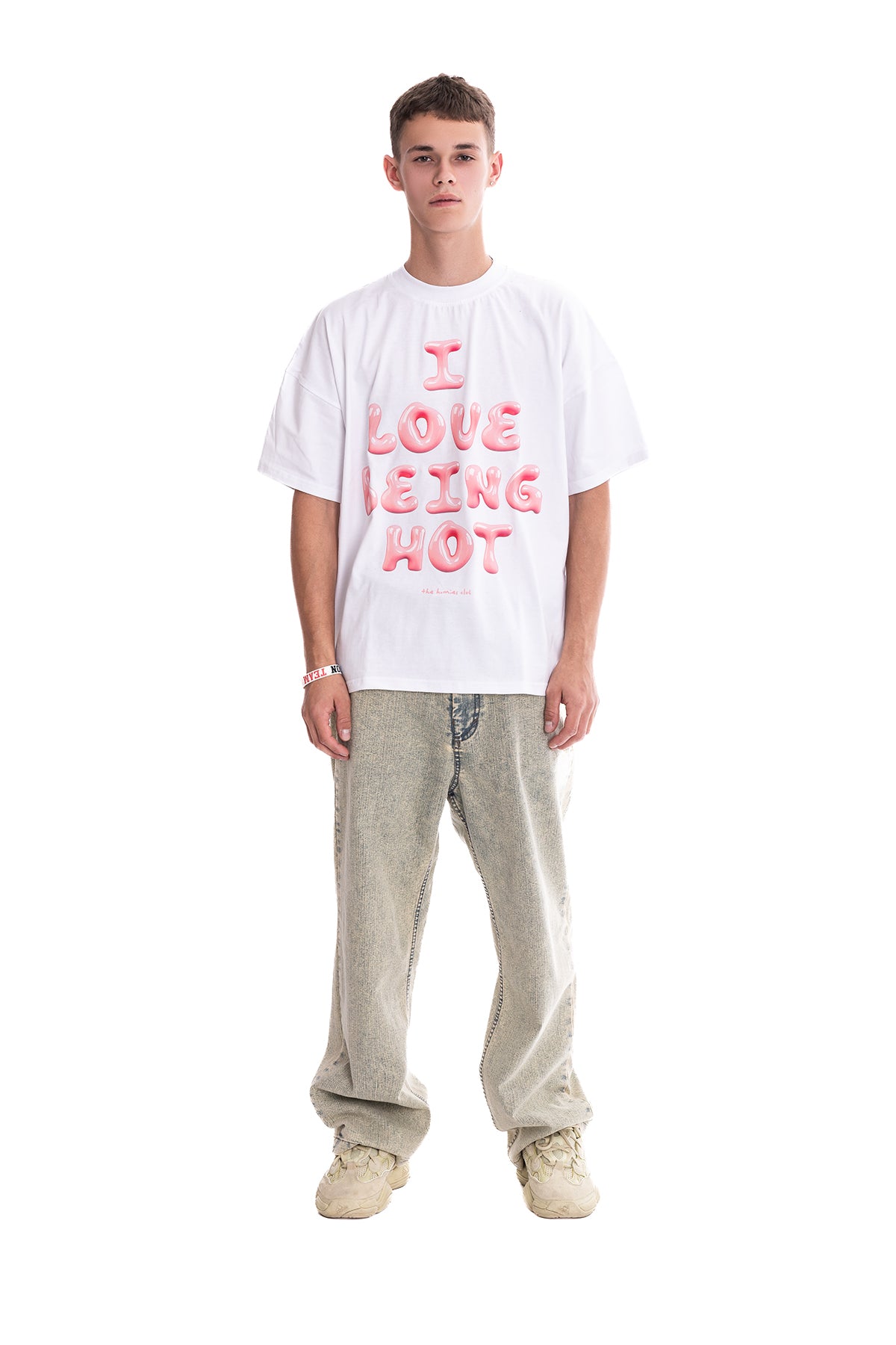 T-Shirt I Love Being Hot Weiß