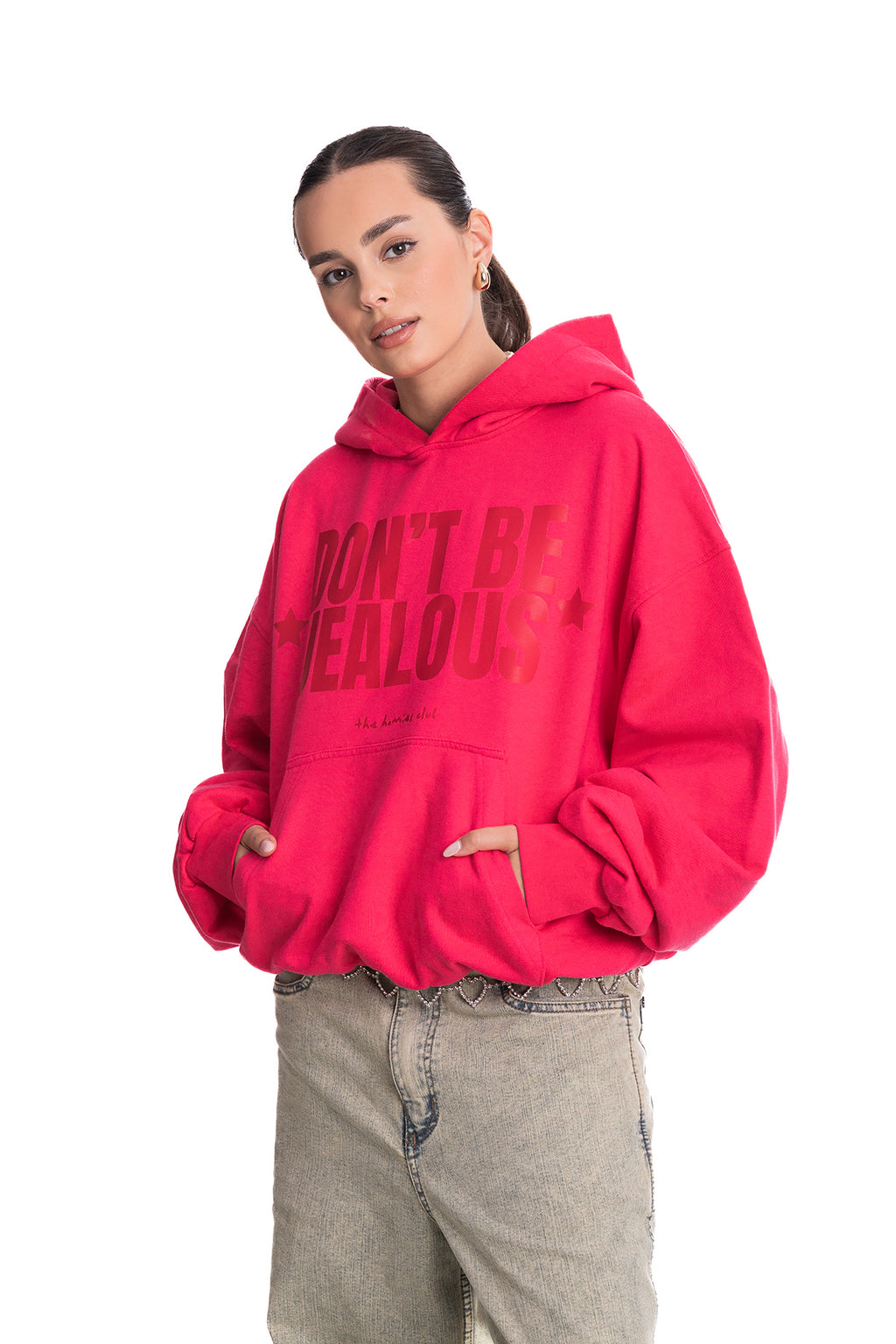 Hoodie „Dont Be Jealous“ Fuchsia