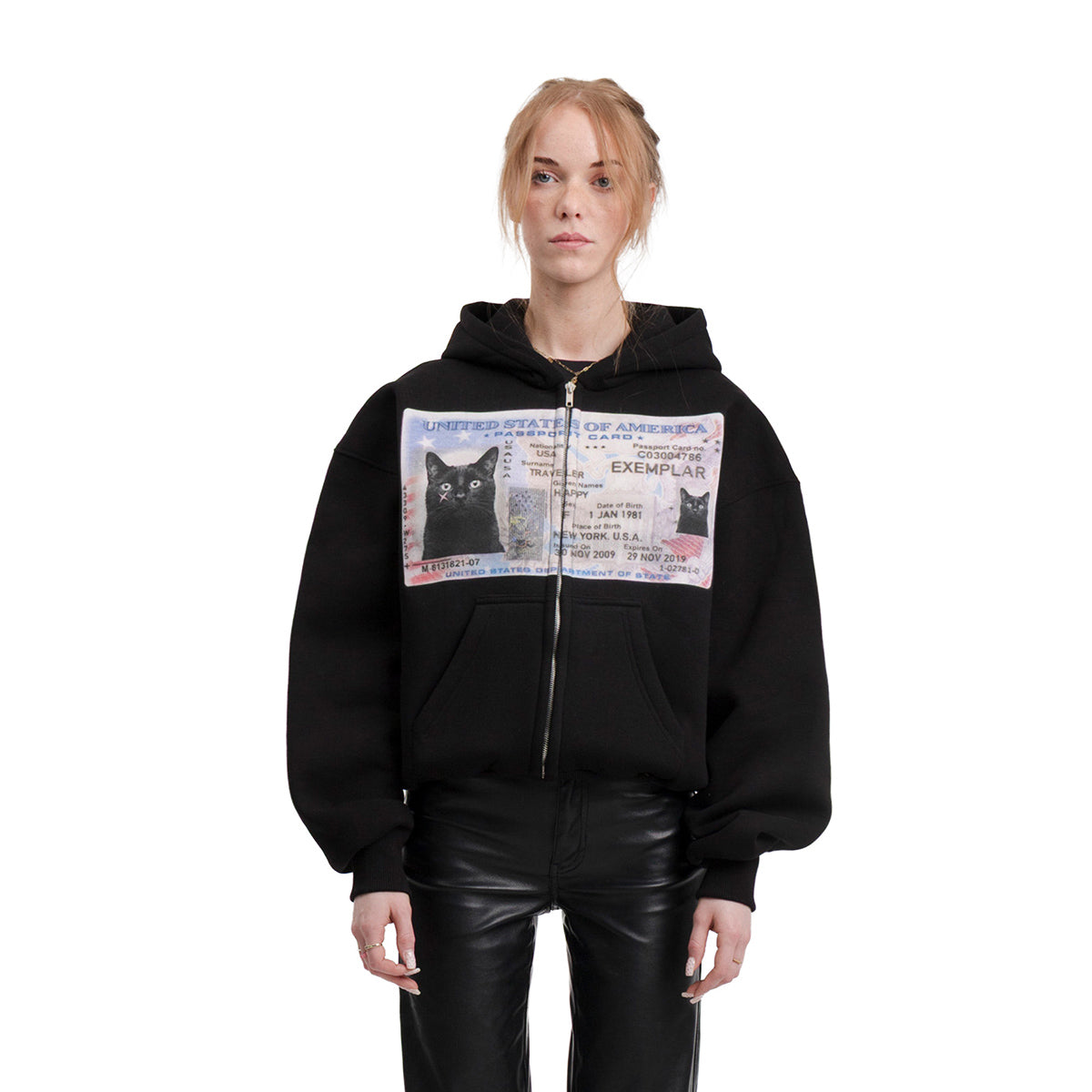 Bluza Zip License Czarna