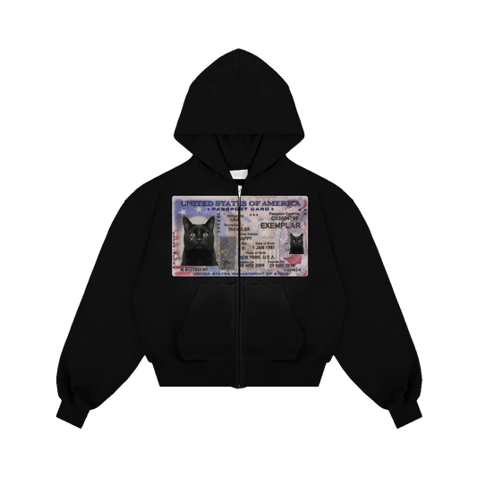 Bluza Zip License Czarna