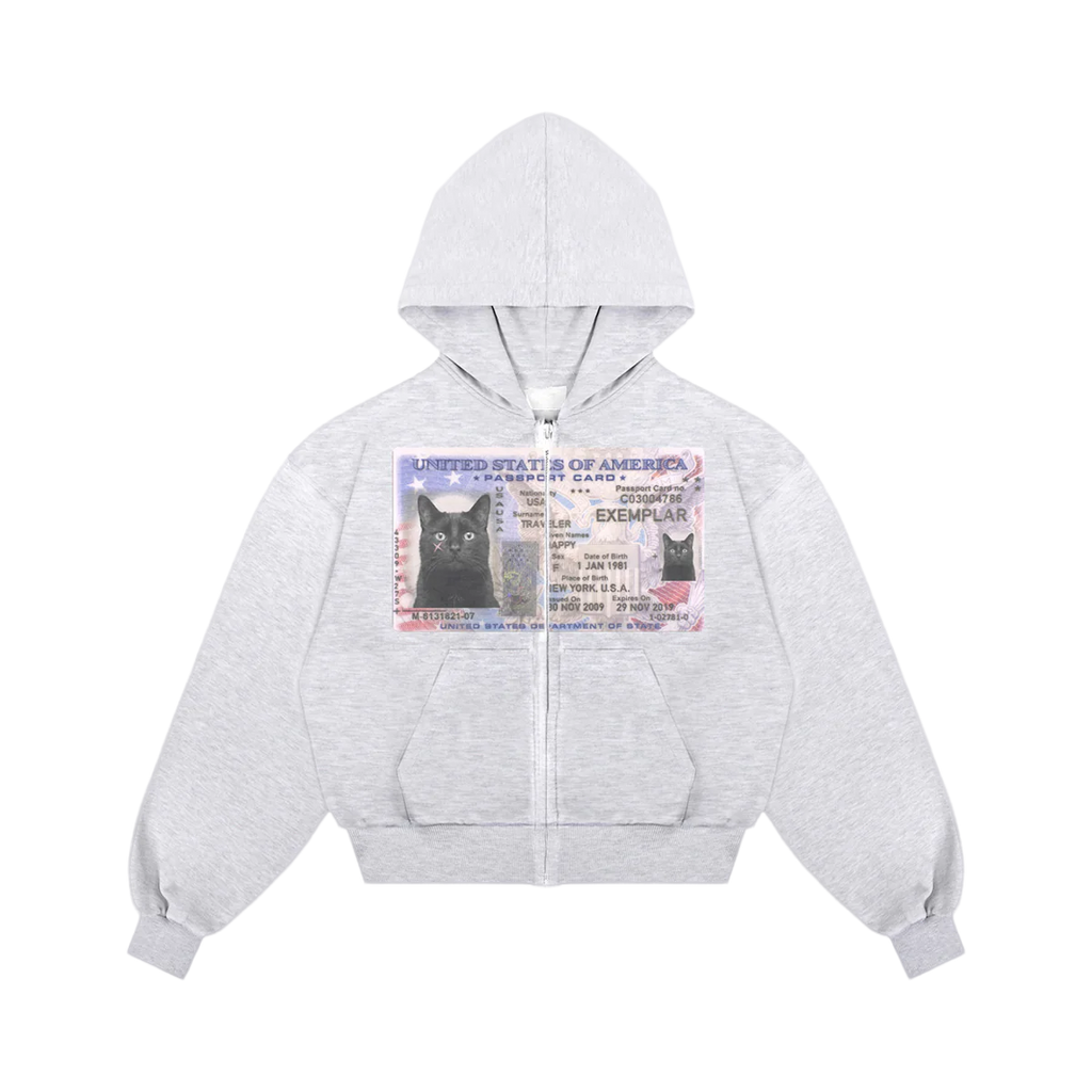 Zip-Sweatshirt Lizenz Grau meliert