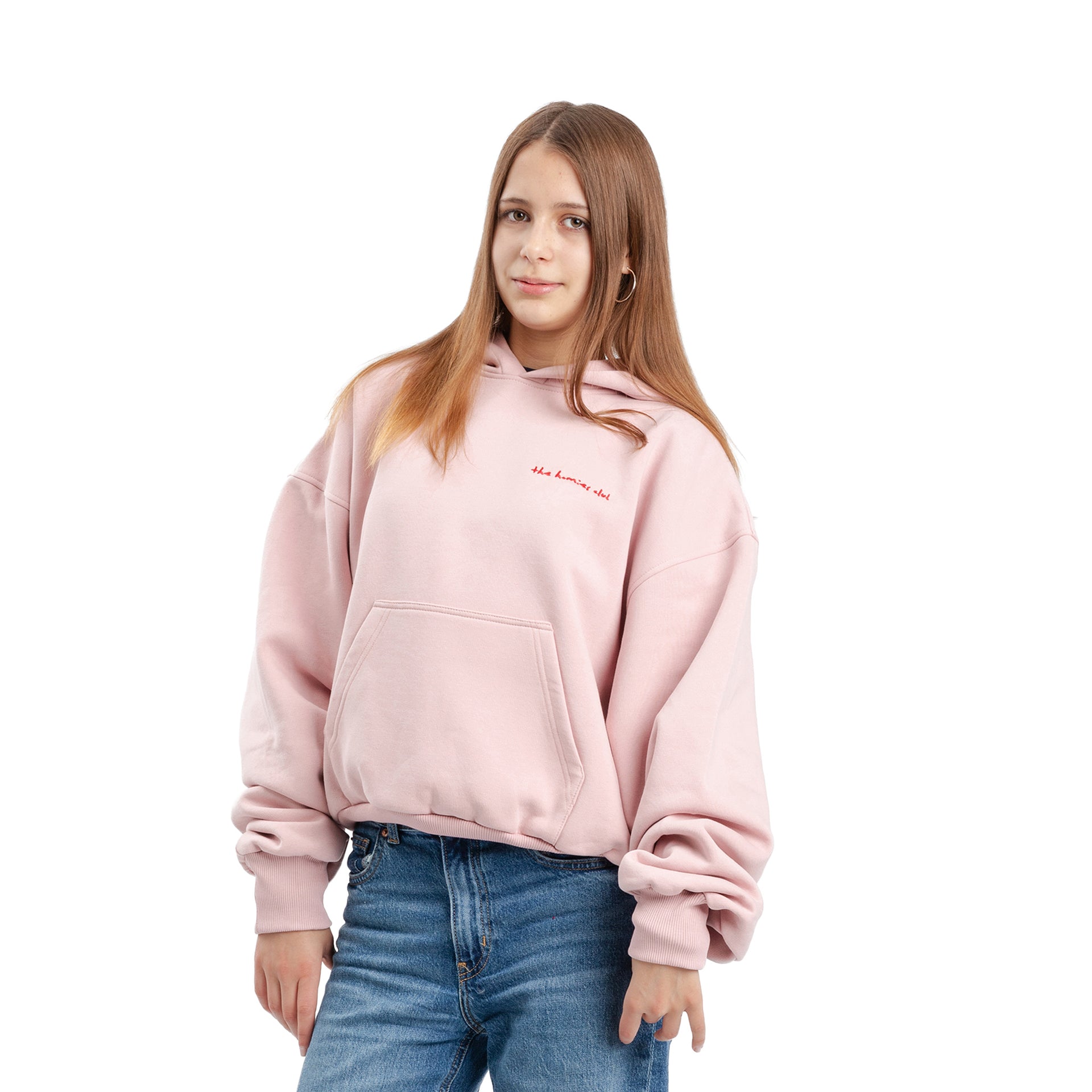 Einfacher pinker Hoodie