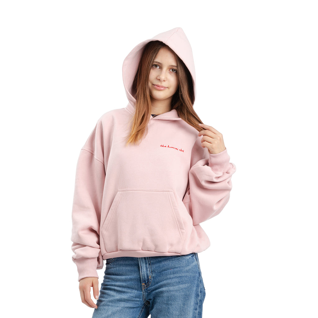 Einfacher pinker Hoodie