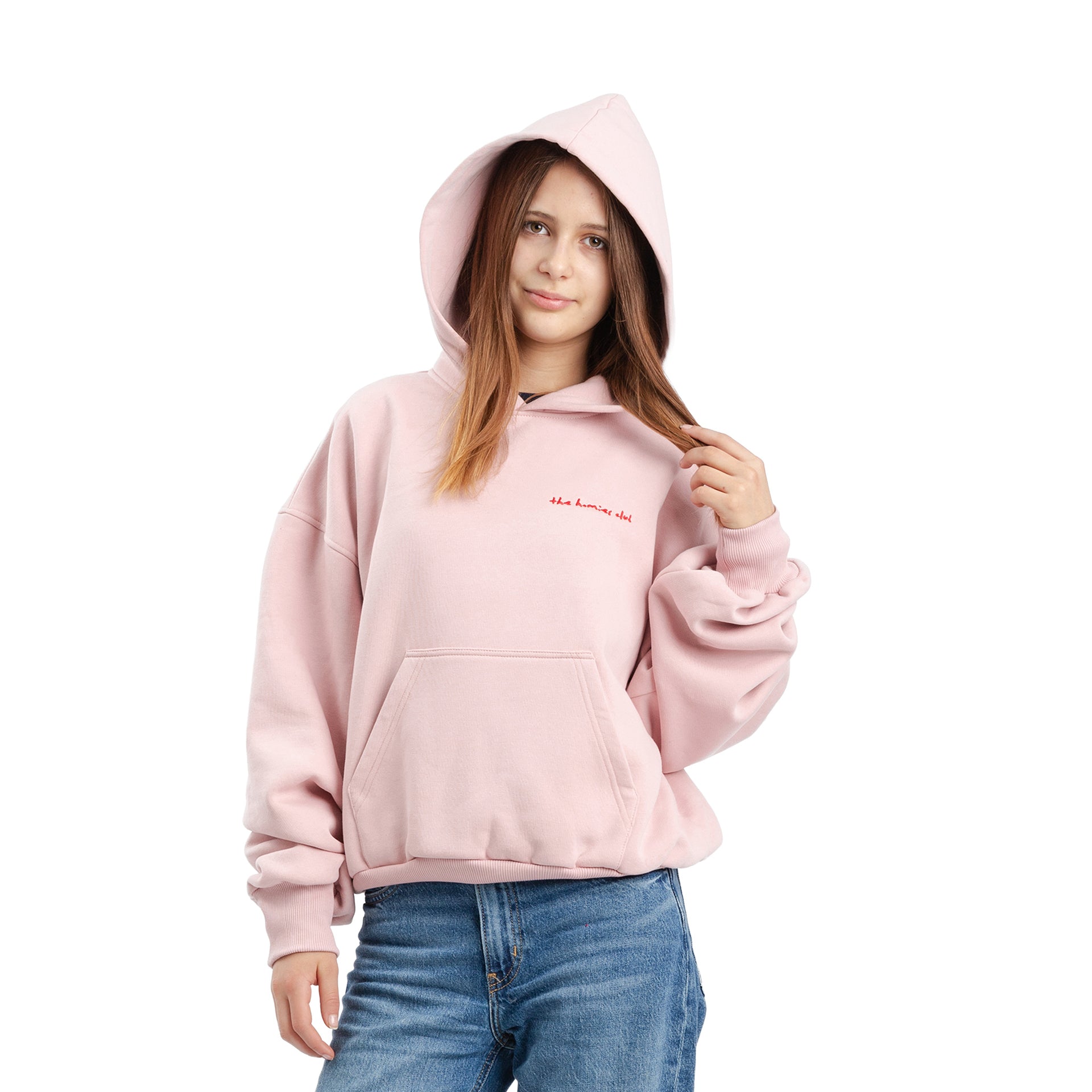 Einfacher pinker Hoodie
