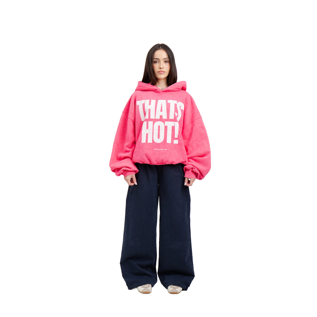 Hoodie That's Hot! Fuchsia Washed
