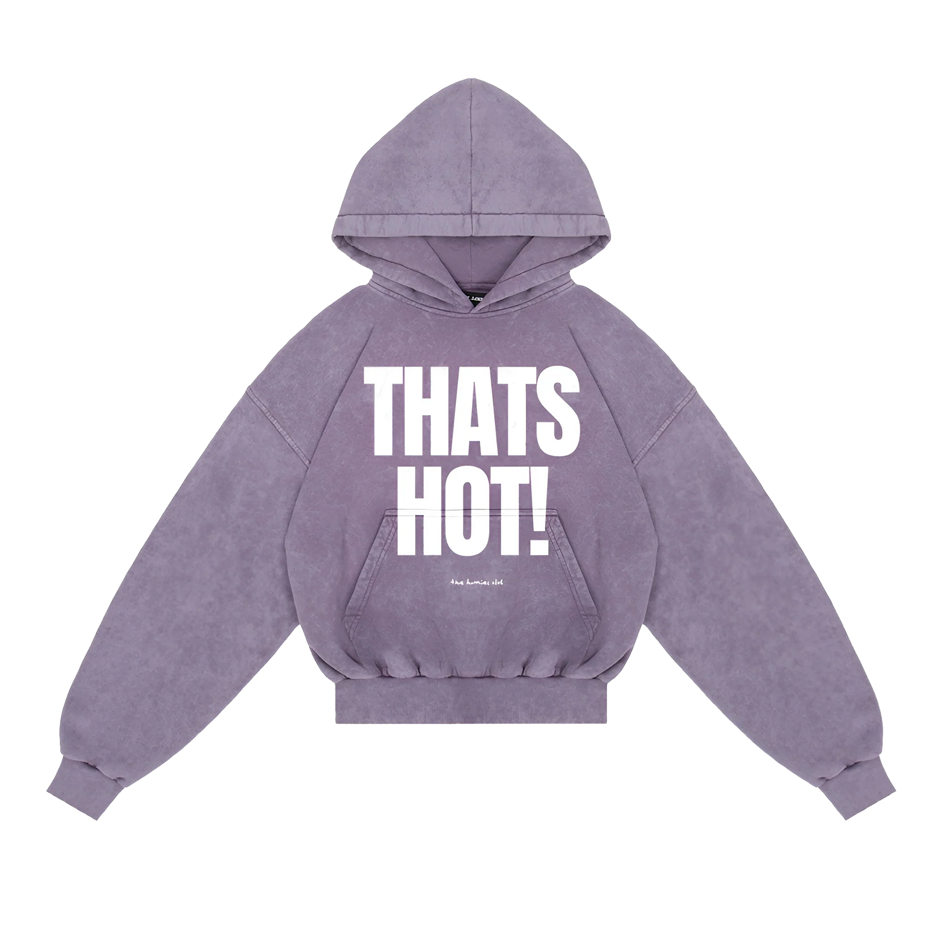 Kapuzenpullover „That's Hot!“ Violett Washed