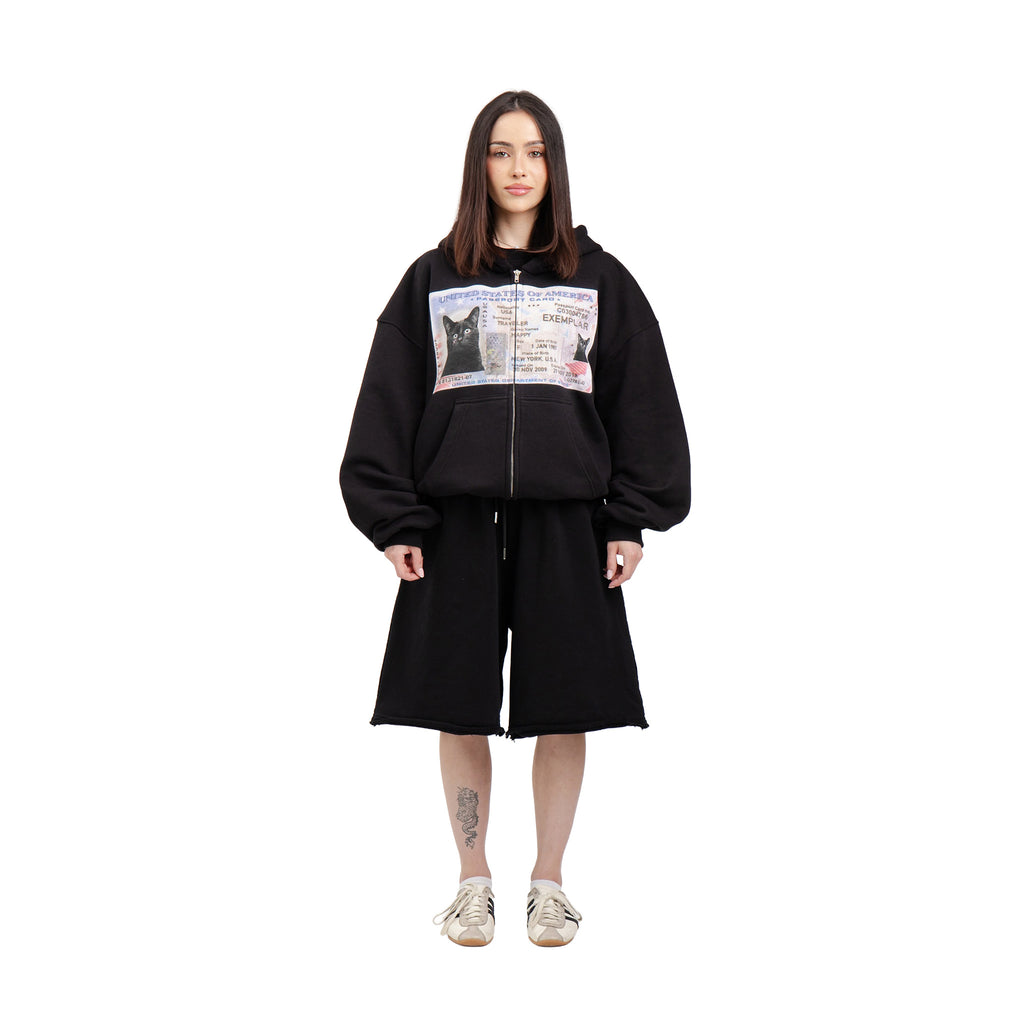 Zip Hoodie License Schwarz