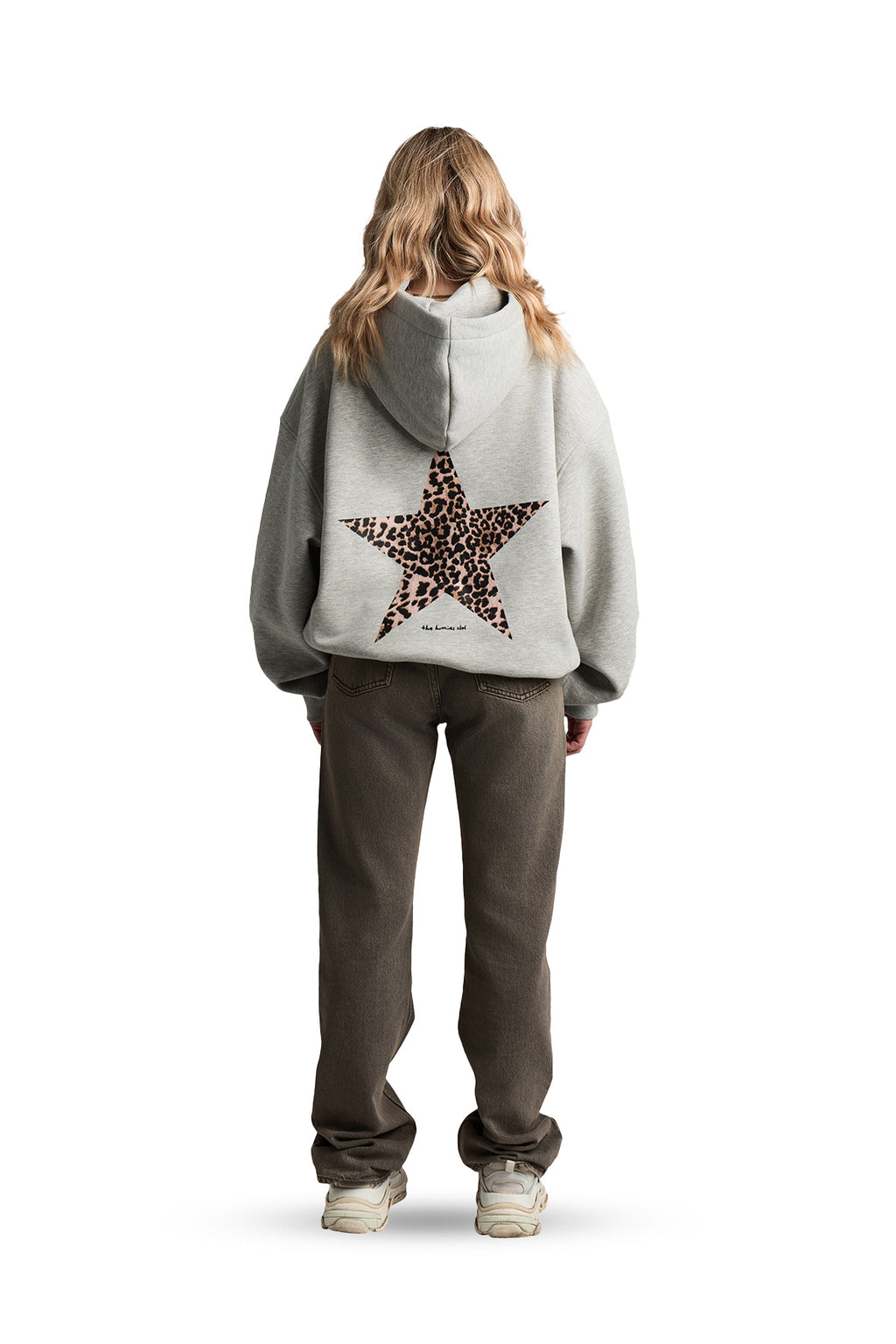 Sweatshirt Leopard Stars Grau Melange