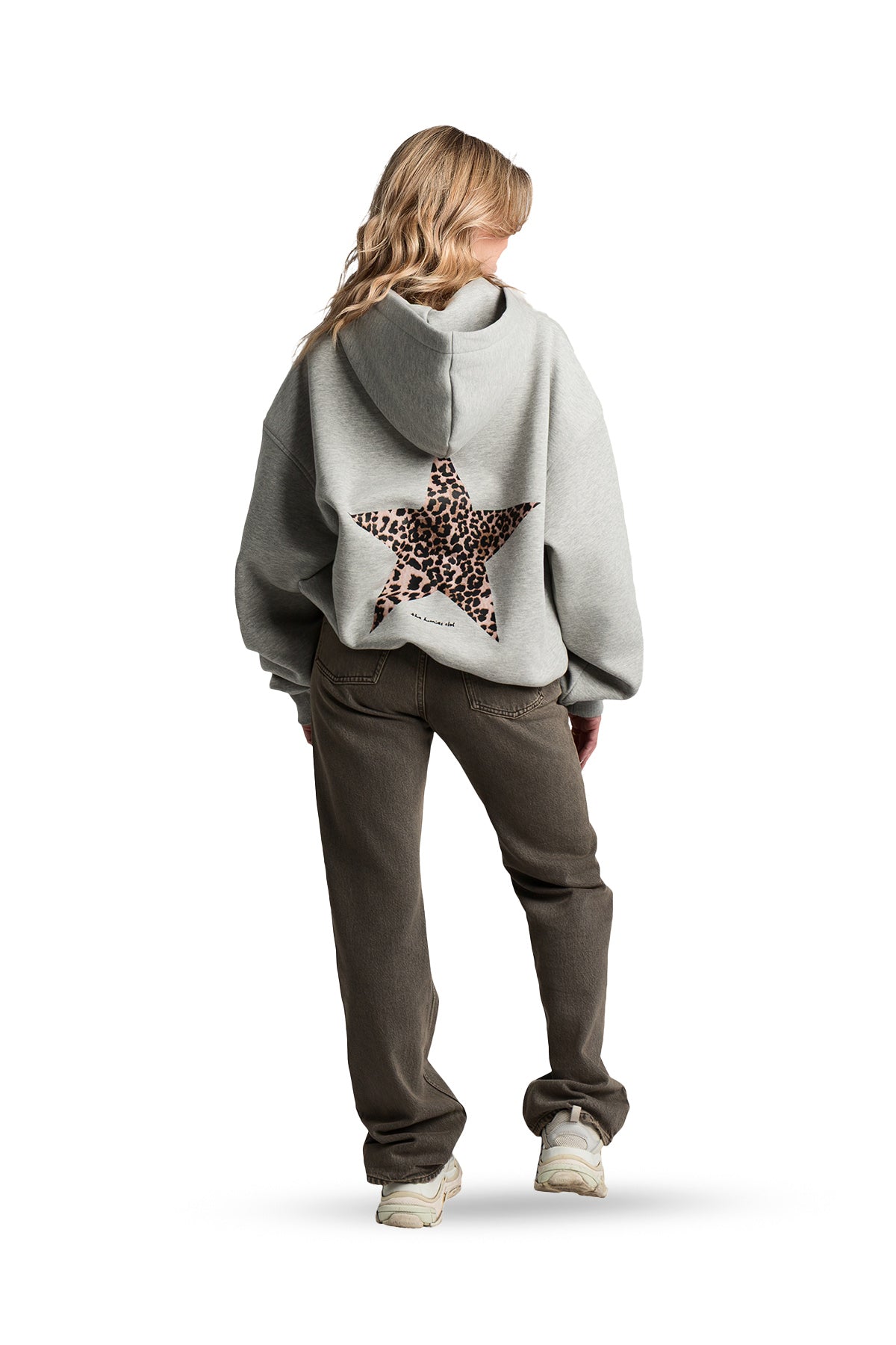 Sweatshirt Leopard Stars Grau Melange