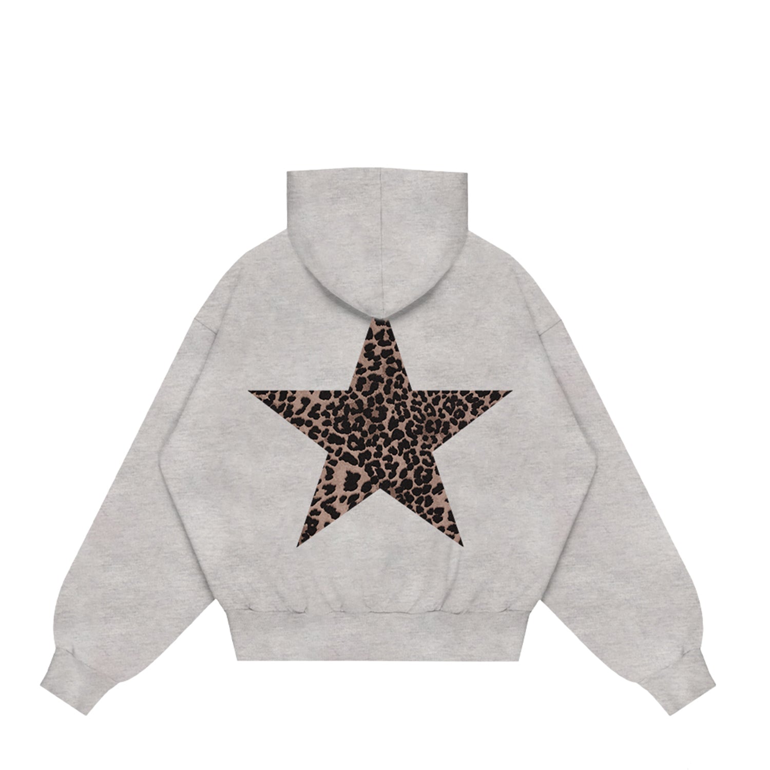Sweatshirt Leopard Stars Grau Melange