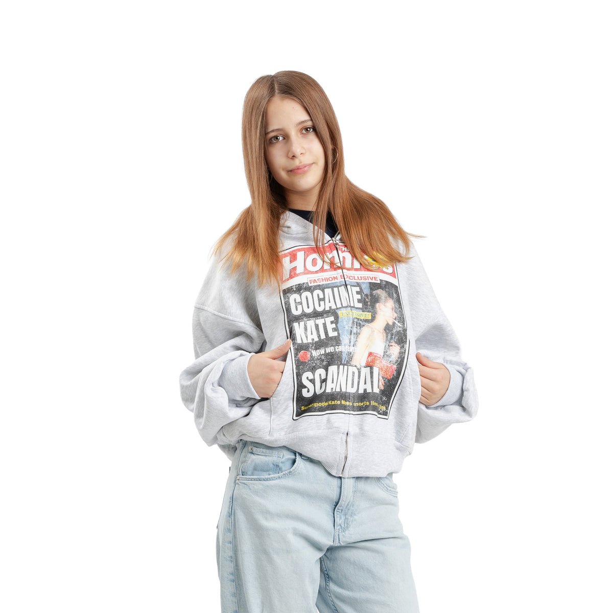 Bluza Zip Katies Scandal Szara