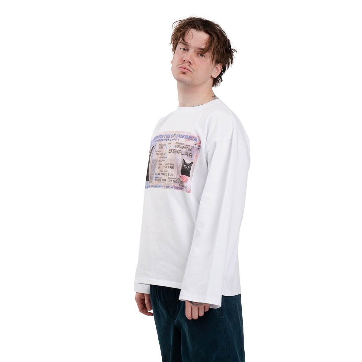 Longsleeve License Wide Sleeve Biały