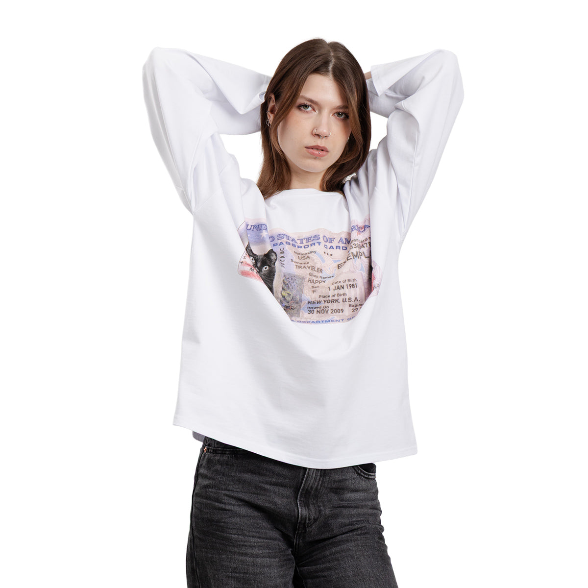 Longsleeve License Wide Sleeve Biały