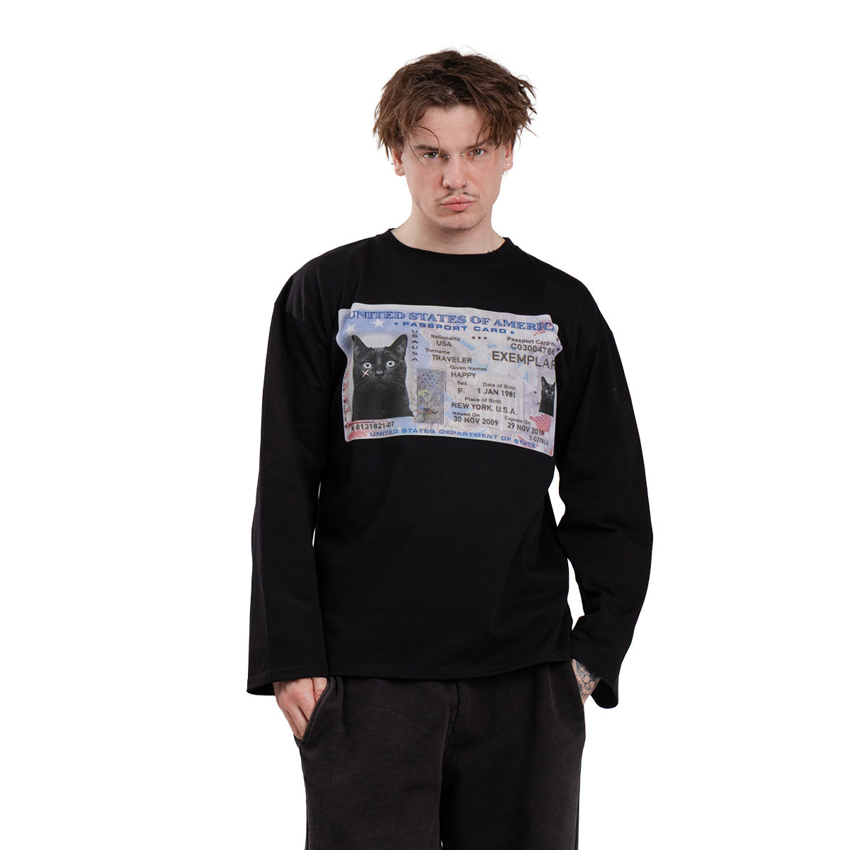 Longsleeve License Wide Sleeve Czarny