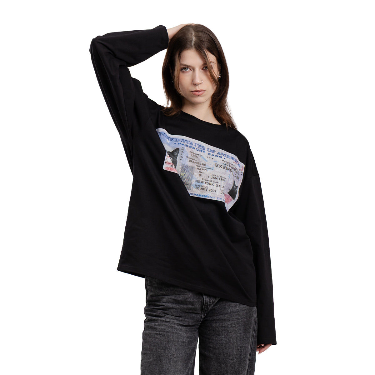 Longsleeve License Wide Sleeve Czarny