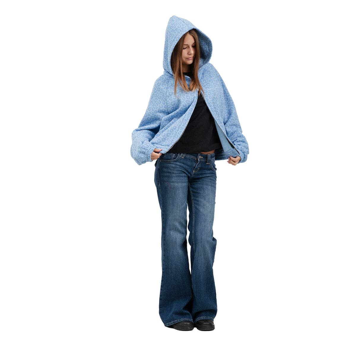 Bluza Zip CHEETS Błękitna
