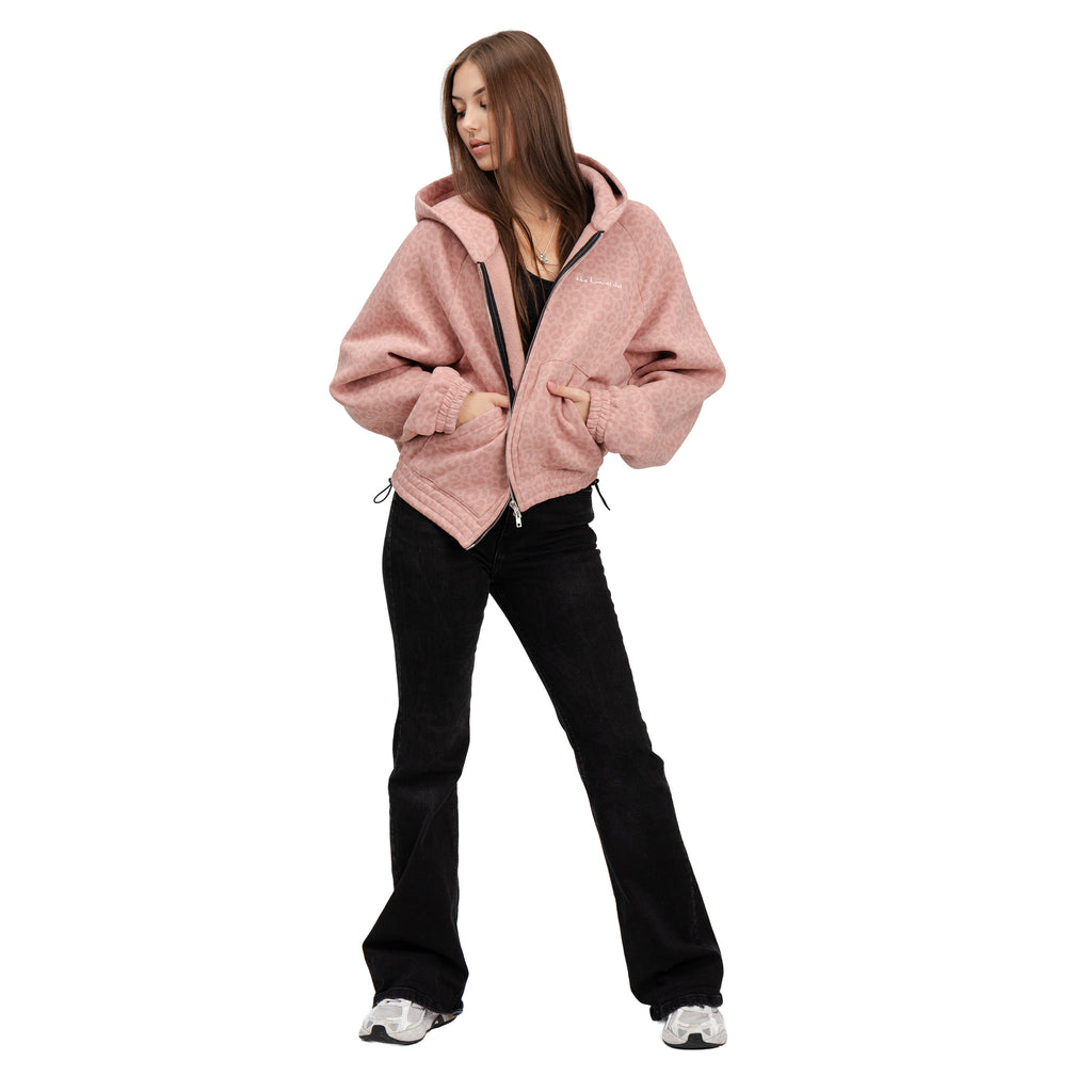 Bluza Zip CHEETS Zgaszony Róż