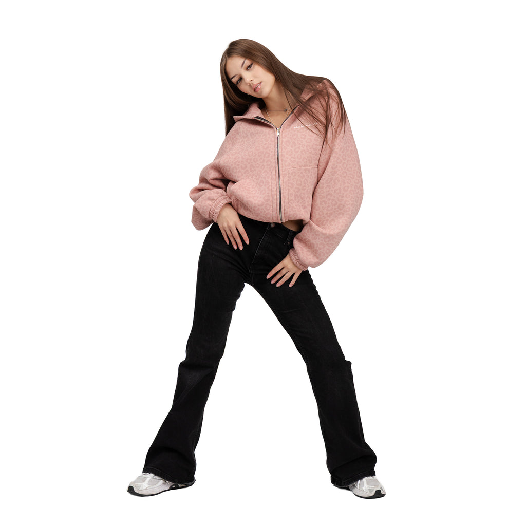 Bluza Zip CHEETS Zgaszony Róż