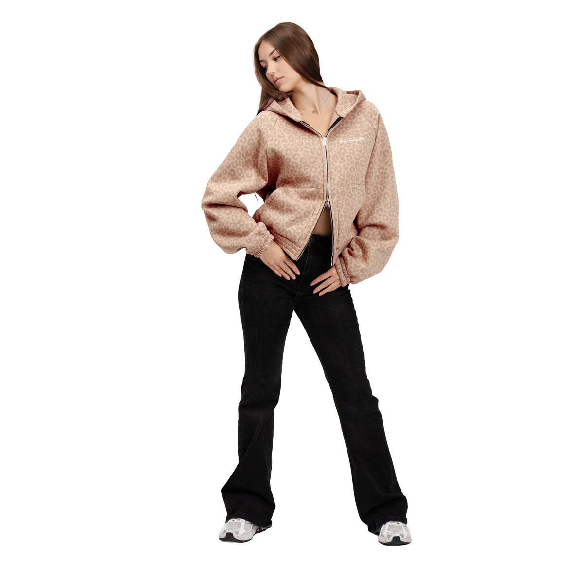 Bluza Zip CHEETS Karmel