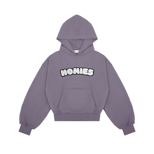 Chenille Purple Hoodie
