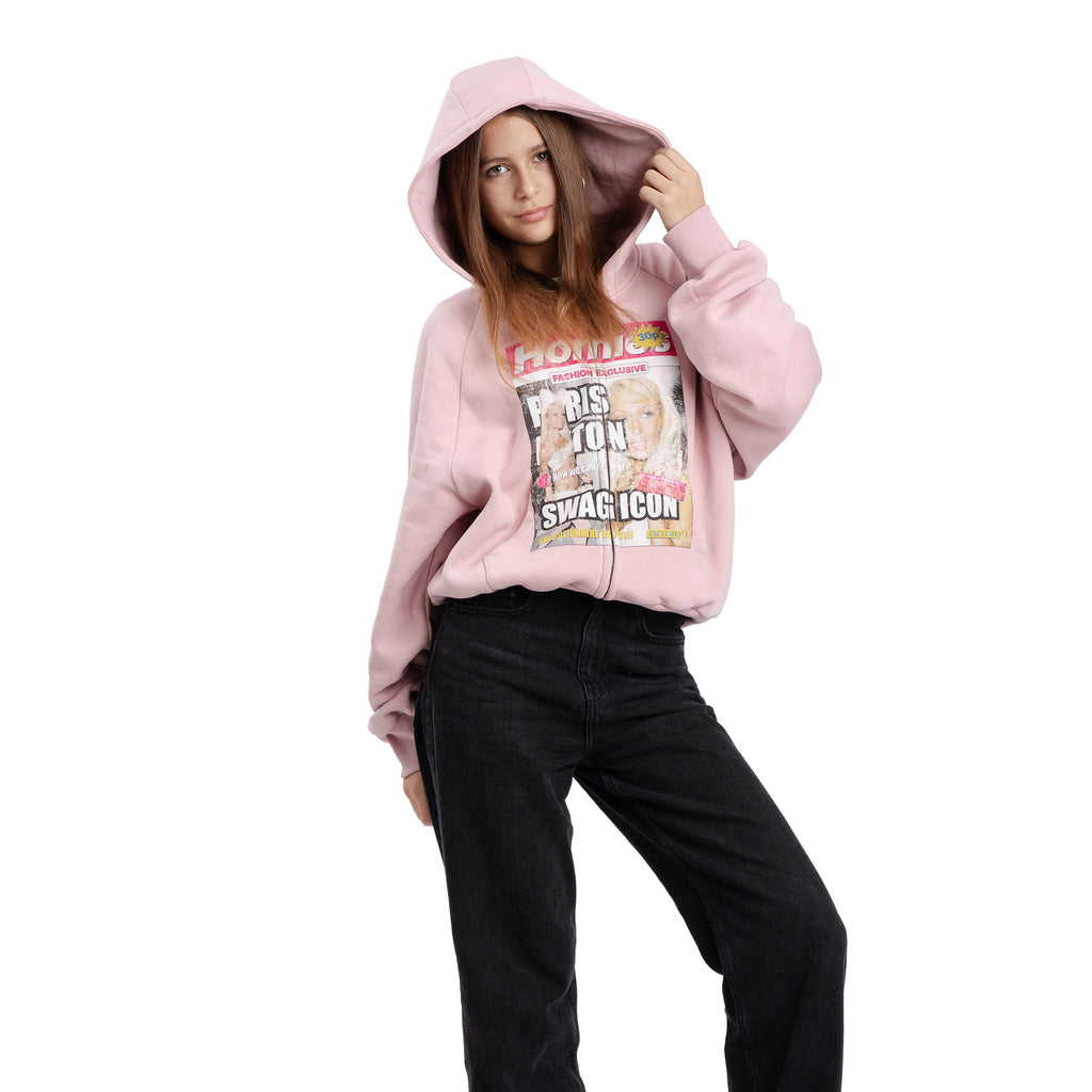 Bluza Zip Paris Różowa